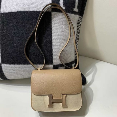 Hermès Constance 18 Epsom Chai with Rose Gold Hardware