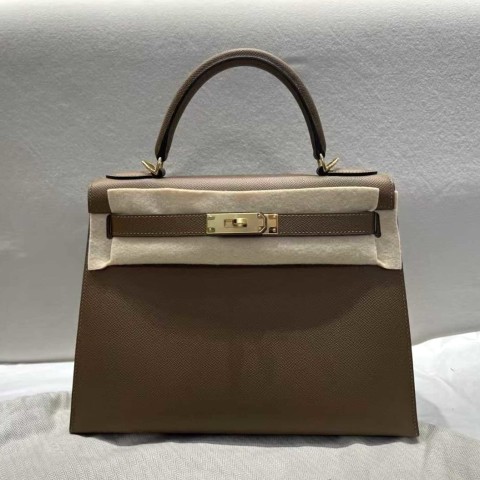 Hermès Kelly 25 Sellier Epsom Alezan x Gold Hardware