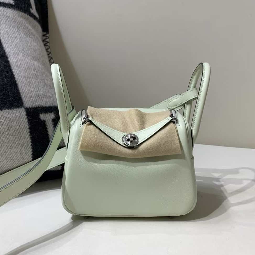 Hermès Lindy 20 Swift Menthe with Palladium Hardware