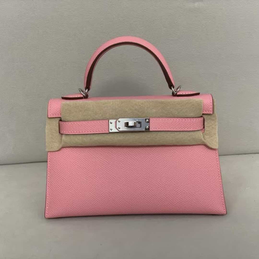 Hermès Kelly 25 Sellier Rose Confetti Epsom Palladium Hardware