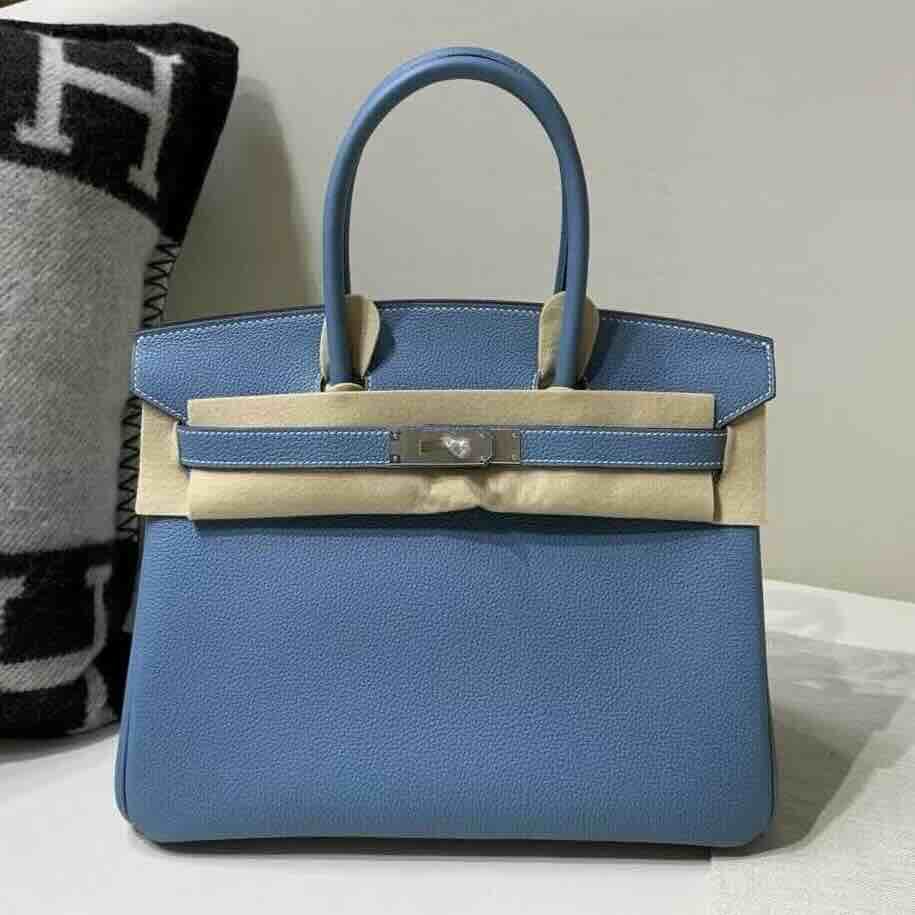Hermès Birkin 25 Bleu Jean Togo Leather / Palladium Hardware
