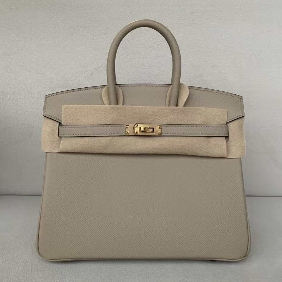 Hermès Birkin 25 Gris Tourterelle Togo Leather / Gold Hardware