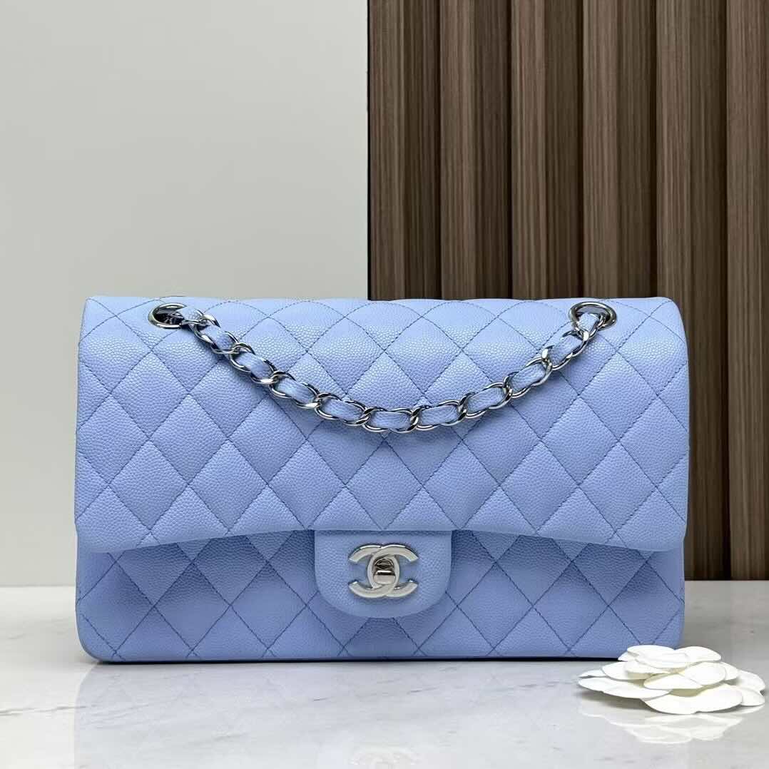 Chanel Classic Flap Medium 25cm 23P Season Limited Blue