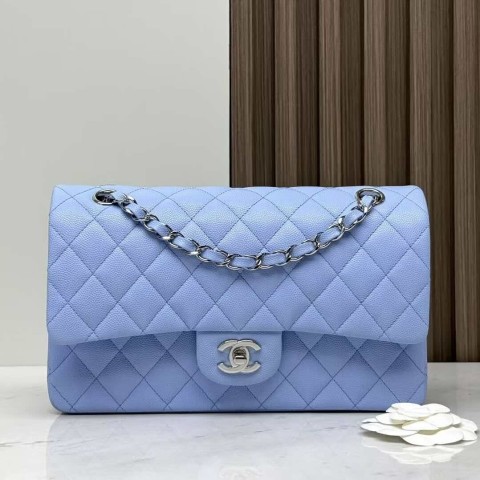 Chanel Classic Flap Medium 25cm 23P Season Limited Blue