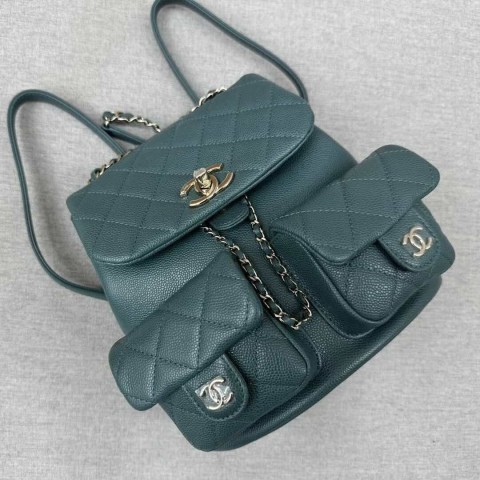 CHANEL Duma Backpack Gold-Tone Metal –(20.5×20×11.5cm)