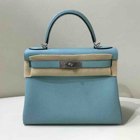 Hermès Kelly25 Togo Celeste x Palladium Hardware