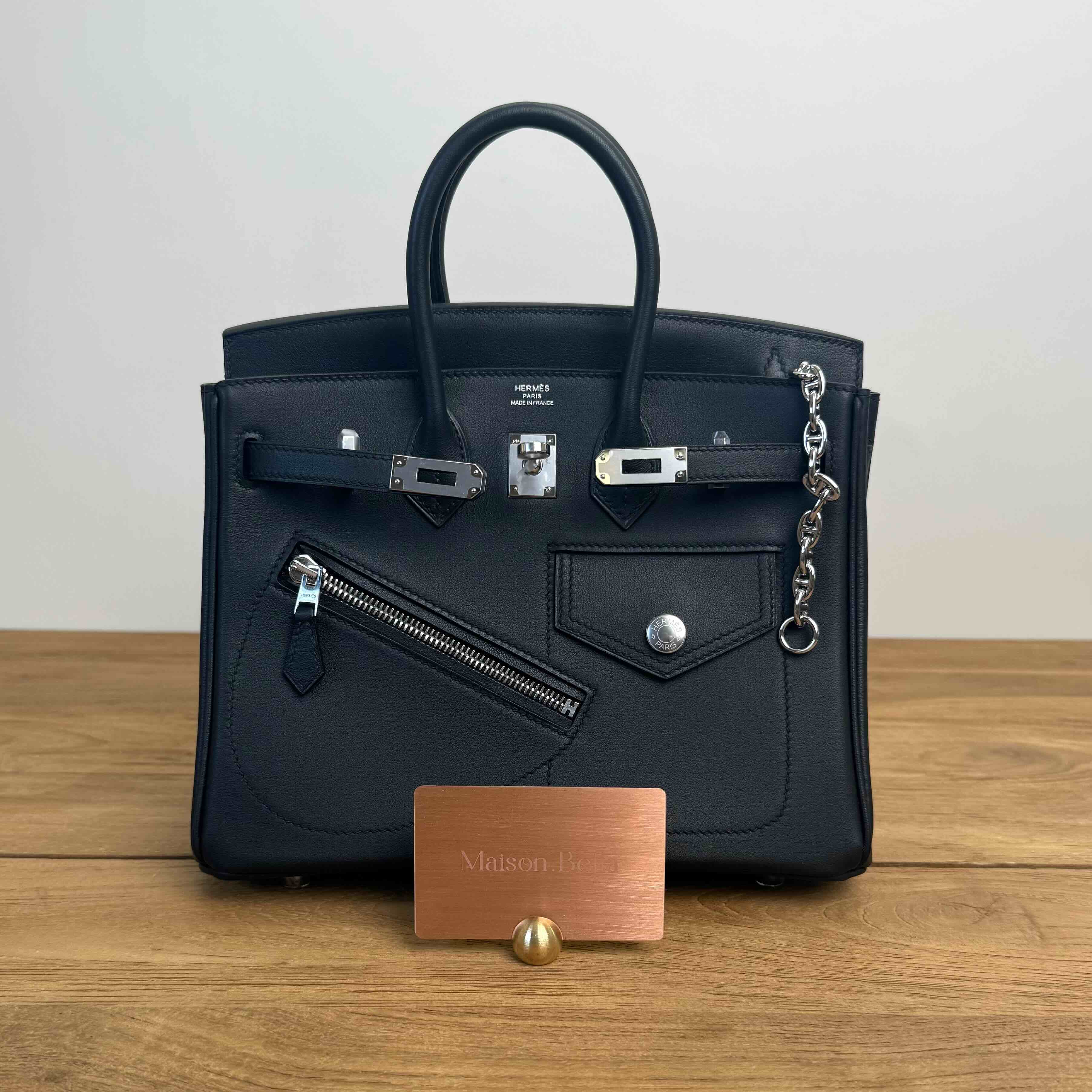 Hermès Birkin 25 Cargo Rock in Noir Swift with Palladium Hardware