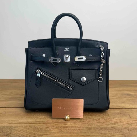 Hermès Birkin 25 Cargo Rock in Noir Swift with Palladium Hardware