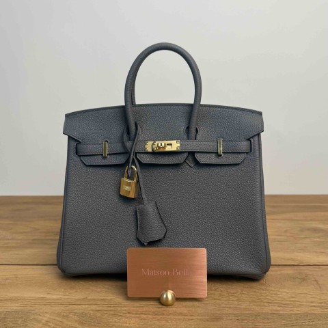 Hermès Birkin 25 Etain Togo Gold Hardware