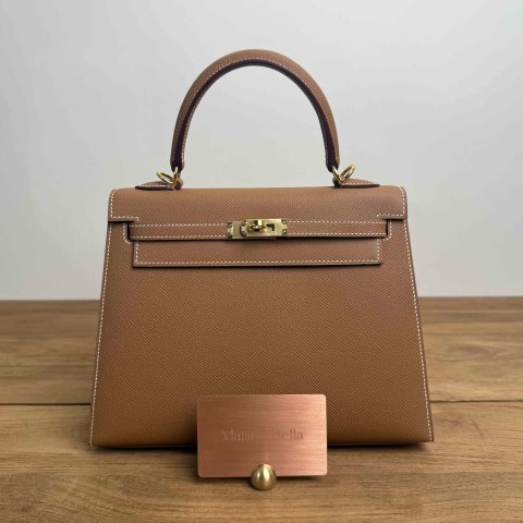 Hermès Kelly 25 Sellier Gold Epsom Gold Hardware