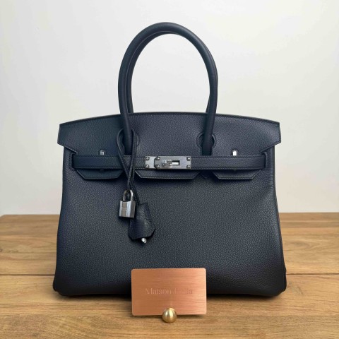 Hermès Birkin 30 Noir Togo Gold Hardware