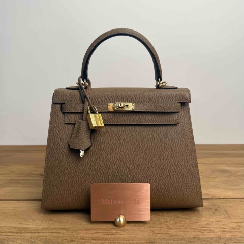 Hermès Kelly 25 Alezan Epsom Gold Hardware