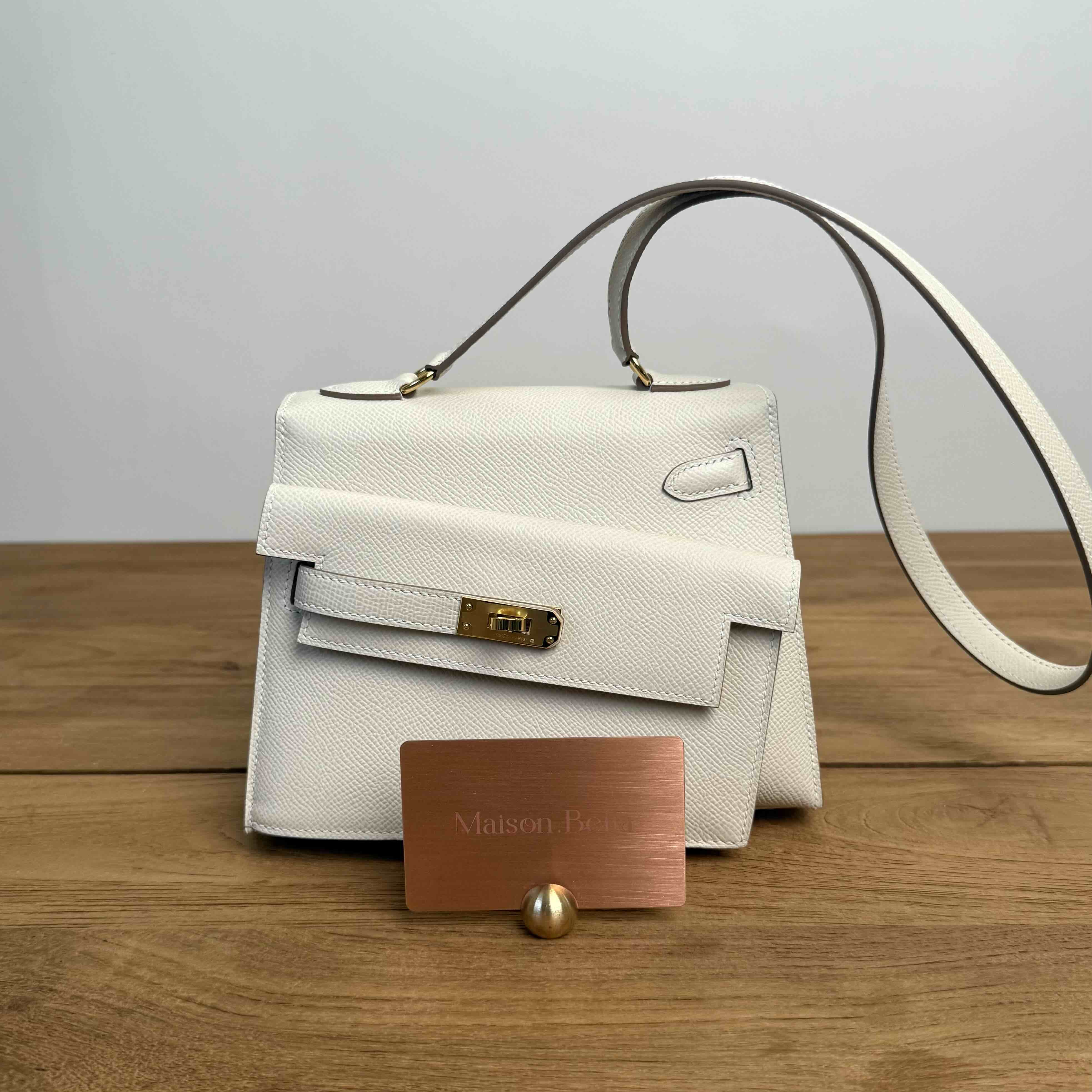 Hermès Desodre in Craie Epsom with Gold Hardware