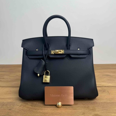 Hermès Birkin 25 Noir Togo Gold Hardware