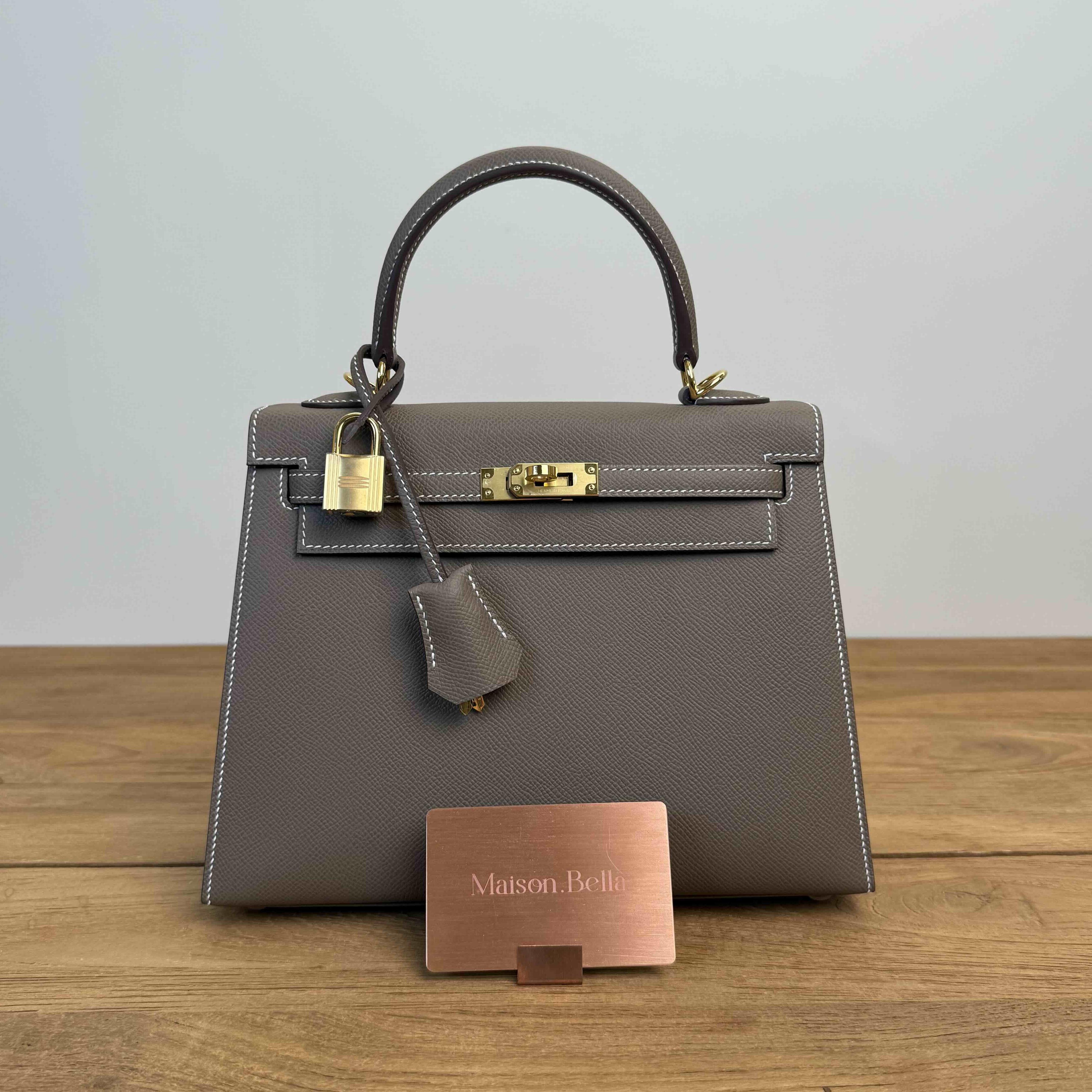 Hermes Kelly 25 Etoupe Epsom