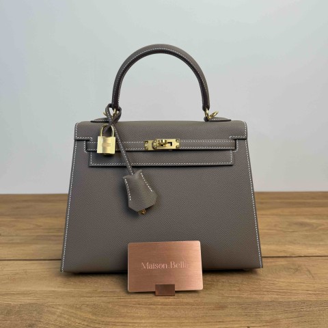 Hermes Kelly 25 Etoupe Epsom