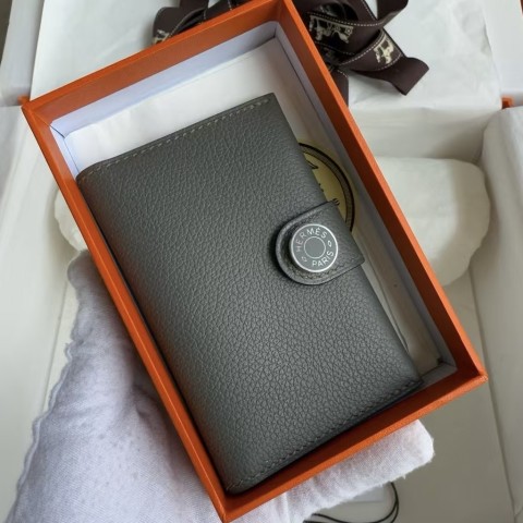 Hermès RMS Card Holder Orange Evercolor Leather Enamel Hardware