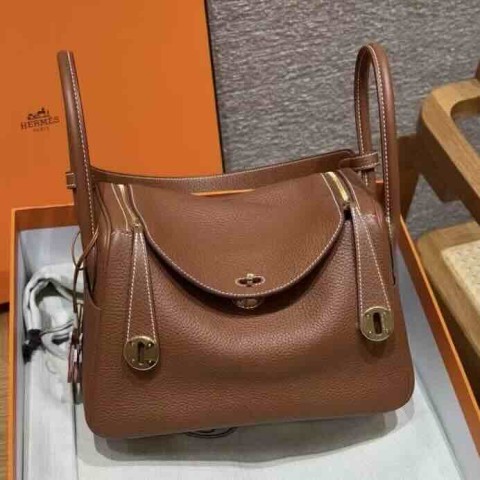 Hermès Lindy 26 Gold Clemence Leather Gold Hardware