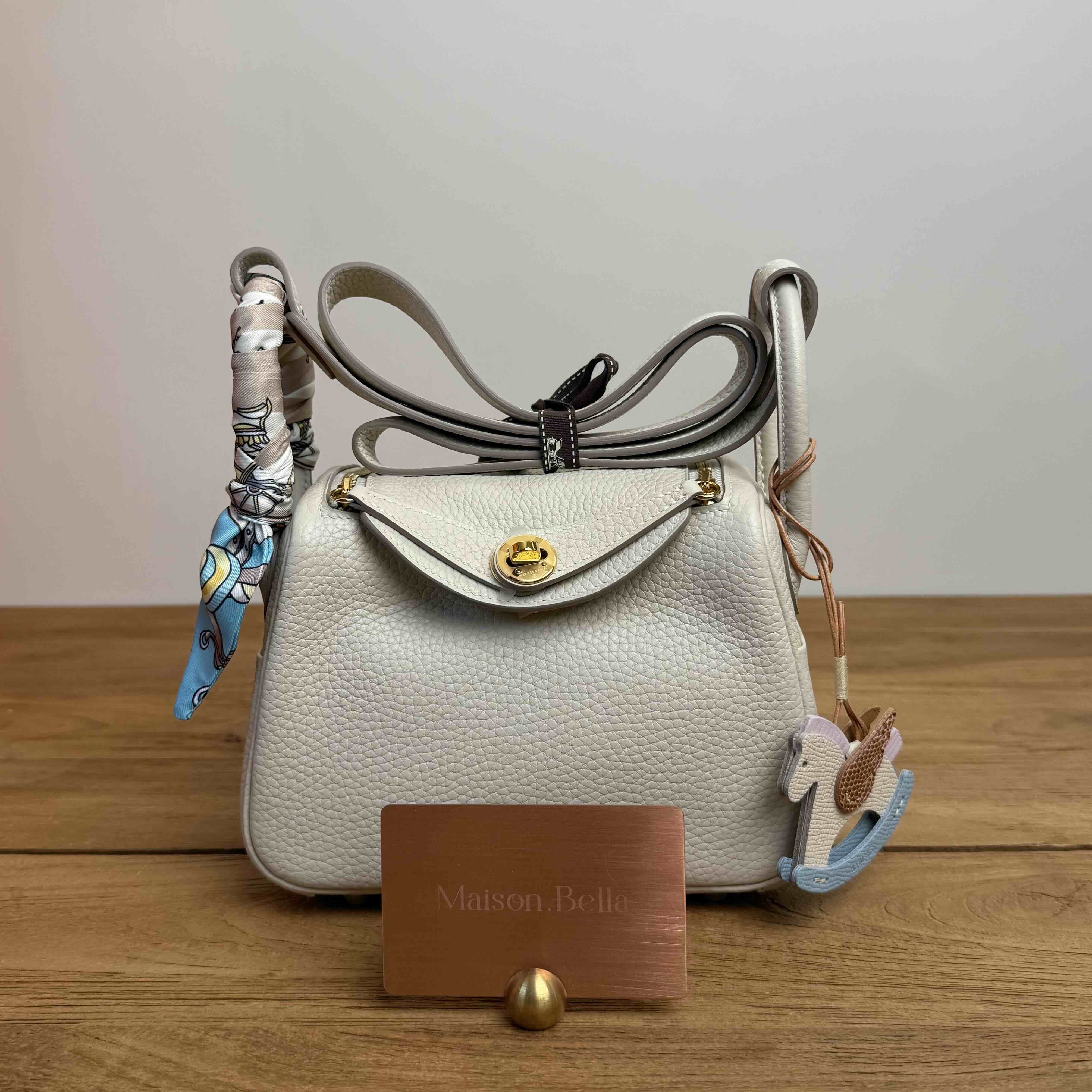 Hermès Mini Lindy Togo Craie