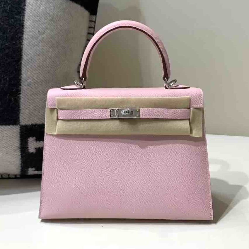 .Hermès Kelly 25 Epsom Sakura Sakura x Palladium Hardware