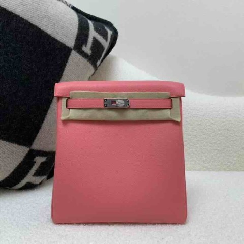 Hermès Kelly Ado 22cm Evercolor Leather Lipstick Pink / Palladium Hardware