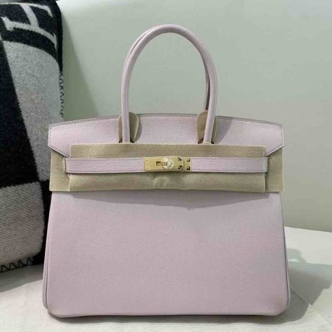 ermès Birkin 30cm Chèvre Leather M7 Love Pink / Gold Hardware