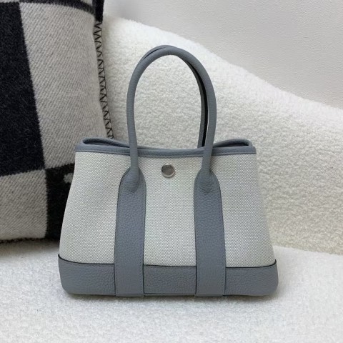 Hermès Garden Party Mini Canvas Puppet Grey / Palladium Hardware