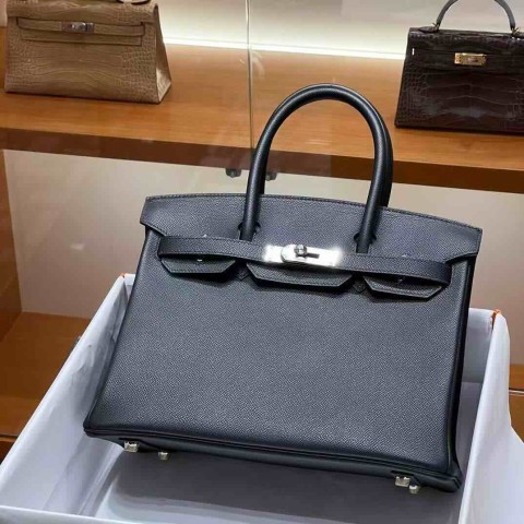 Hermès Birkin 25cm Epsom Leather Black / Palladium Hardware