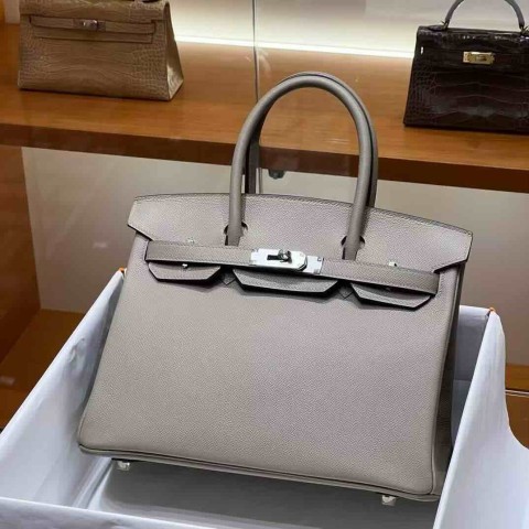 Hermès Birkin 25cm Epsom Asphalt Gre / Palladium Hardware