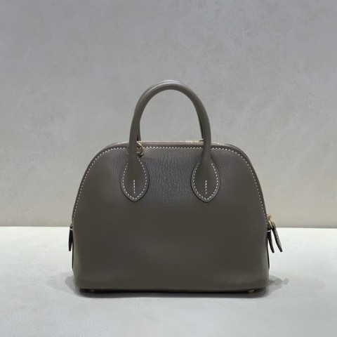 Hermès Mini Bolide  Chevre Gris Tourterelle Gold Hardware