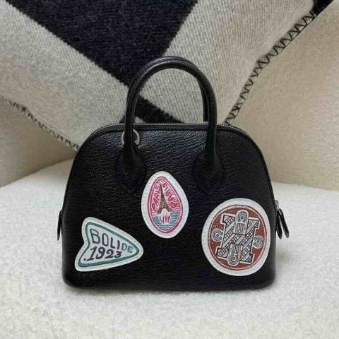 Hermès Mini Bolide Chevre / Noir (Black)