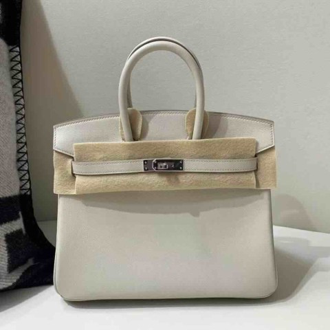 Hermès Birkin 25cm  Swift  8L Beton Palladium Hardware