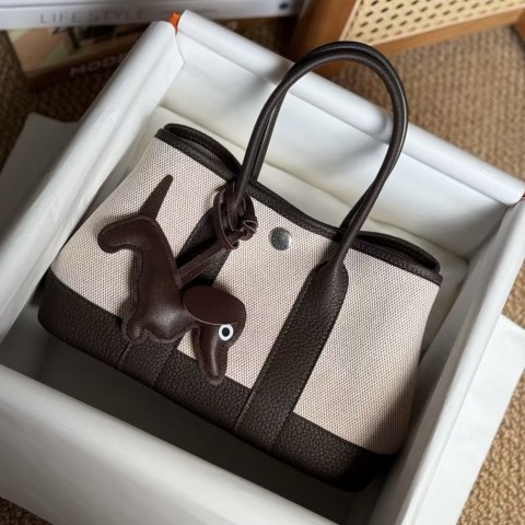 Hermès Garden Party Mini 23cm / Canvas / Ébène
