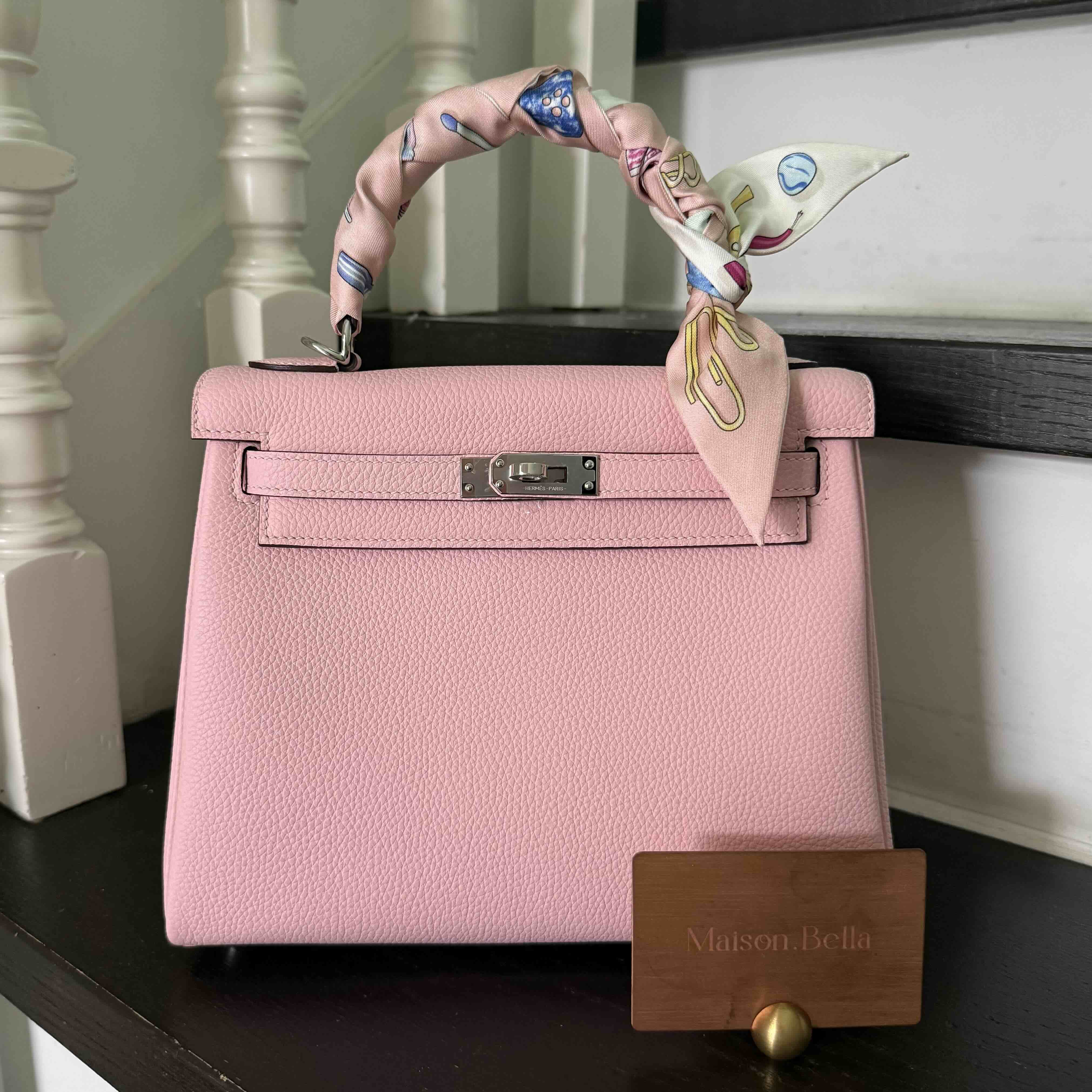 Hermès Kelly25 Togo Rose Darling x PHW(HCP)