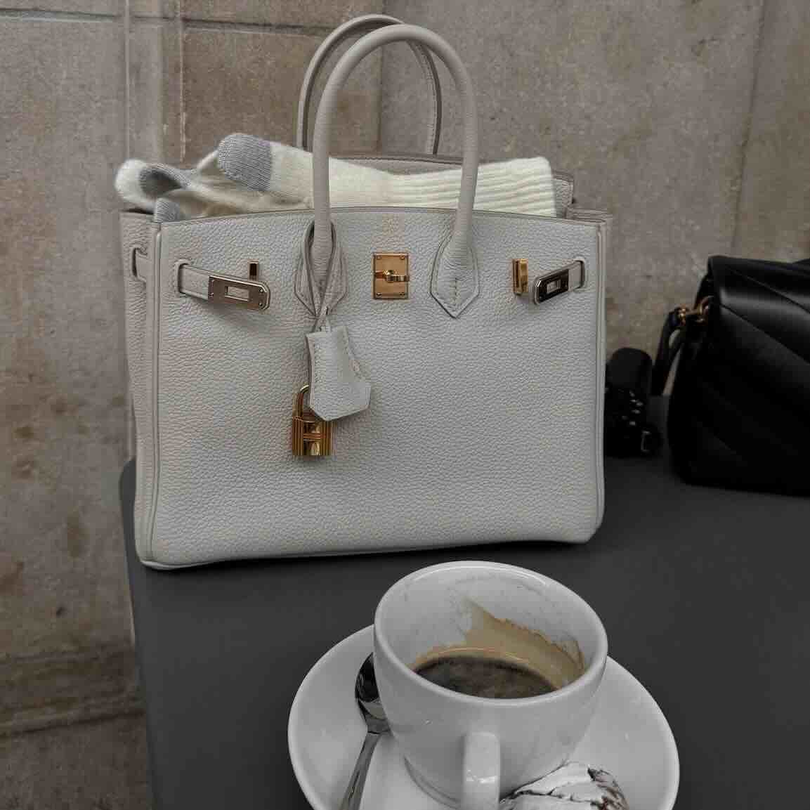 Hermès Birkin25 Togo Craie x Gold