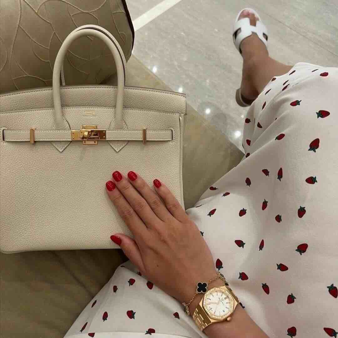 Hermès Birkin25 Togo Craie x Gold