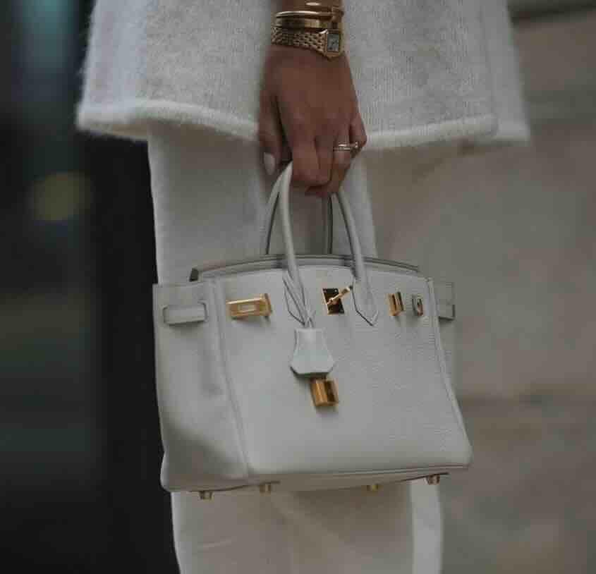 Hermès Birkin25 Togo Craie x Gold