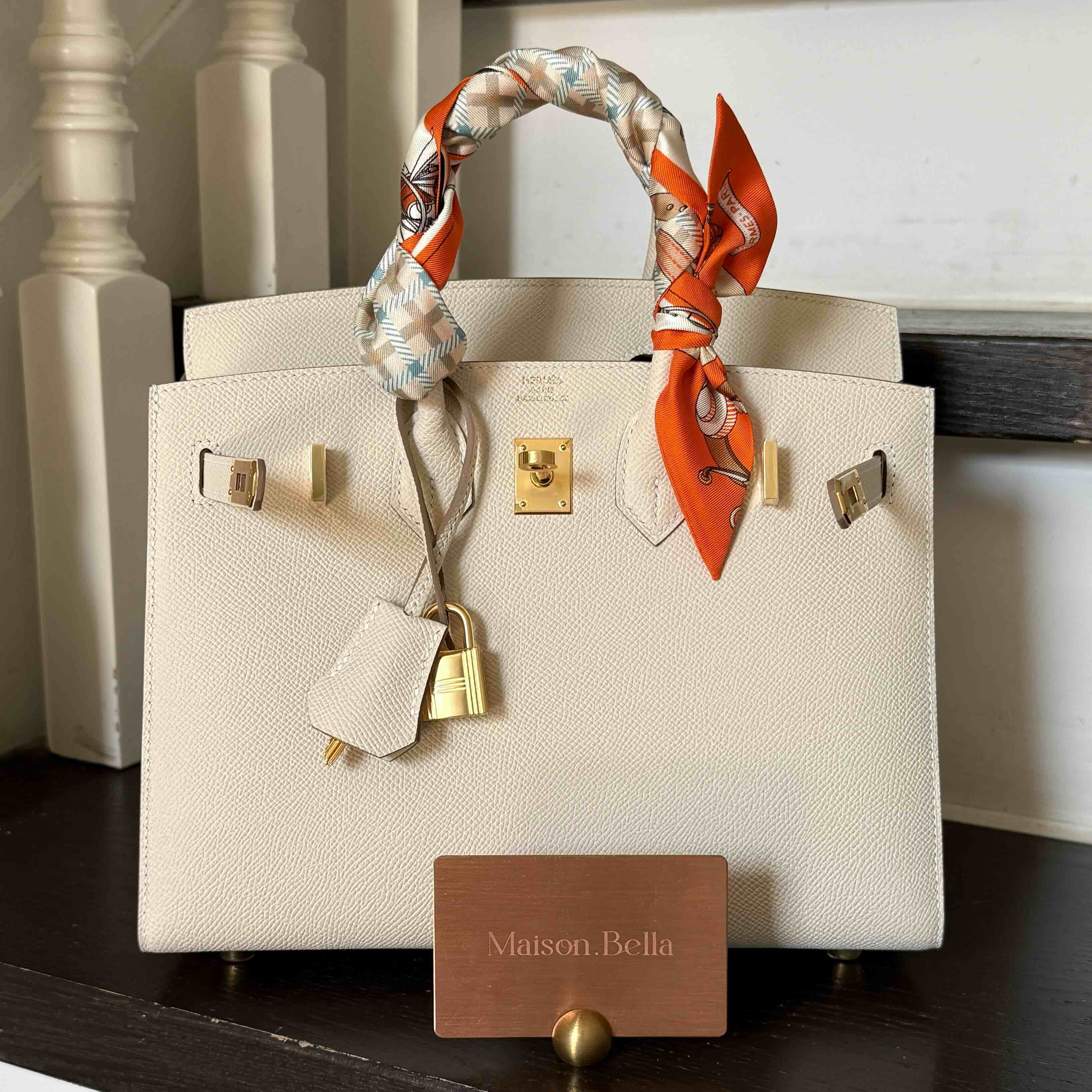 Hermès Birkin25 Epsom Craie x Gold