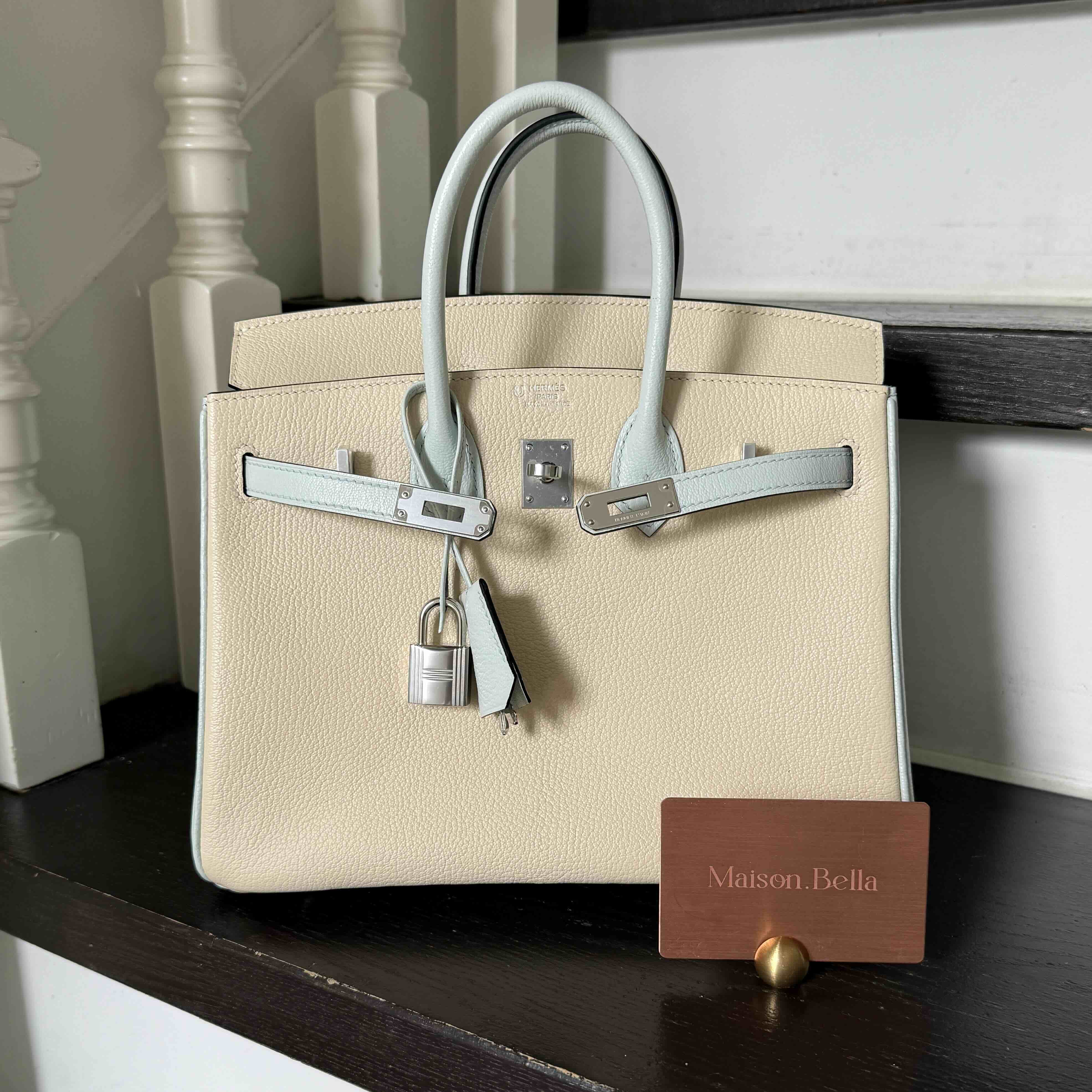 Hermès Birkin25 Misore Nata x Blue Brume x PHW