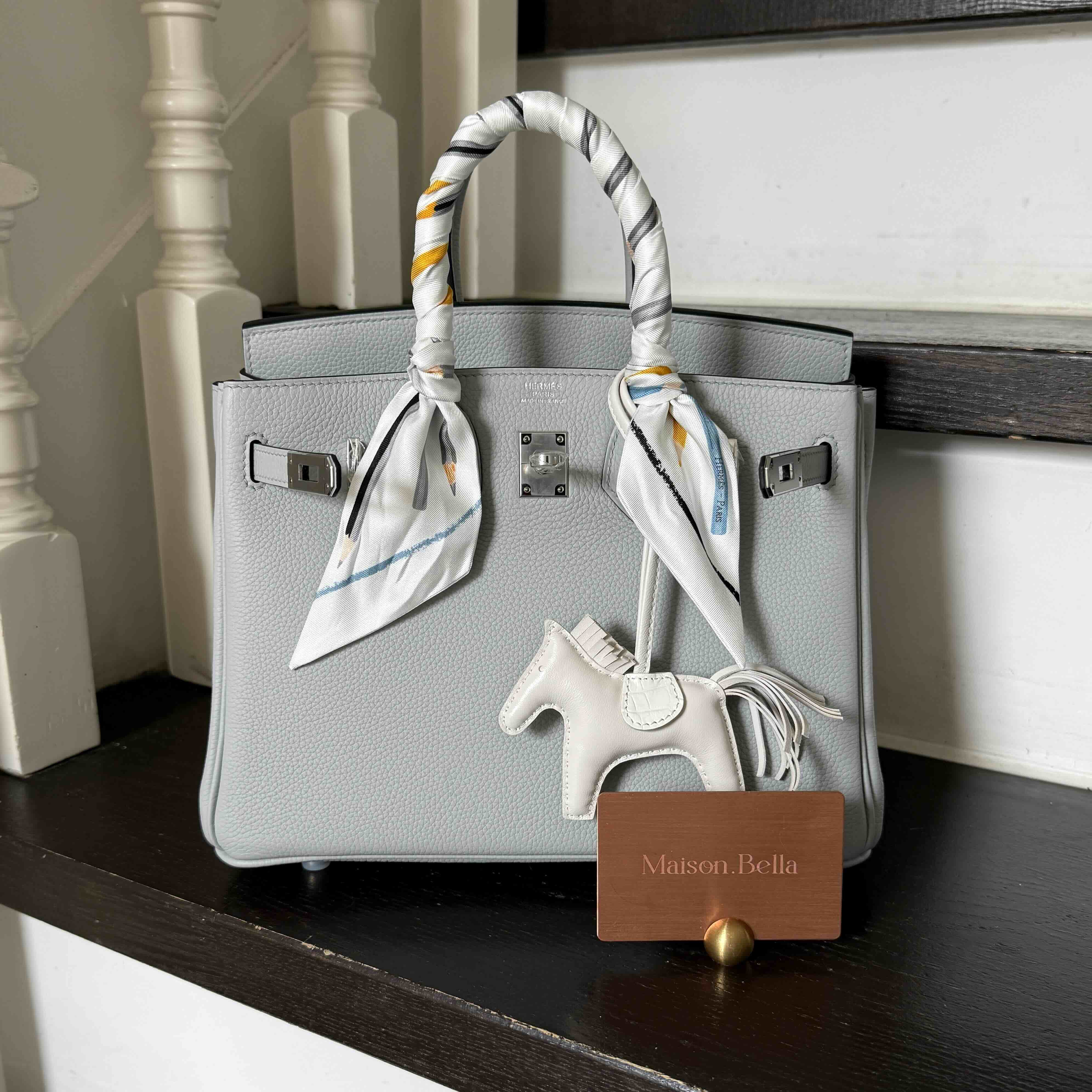 Hermès Birkin25 Togo Blue Lin x PHW(HCP)