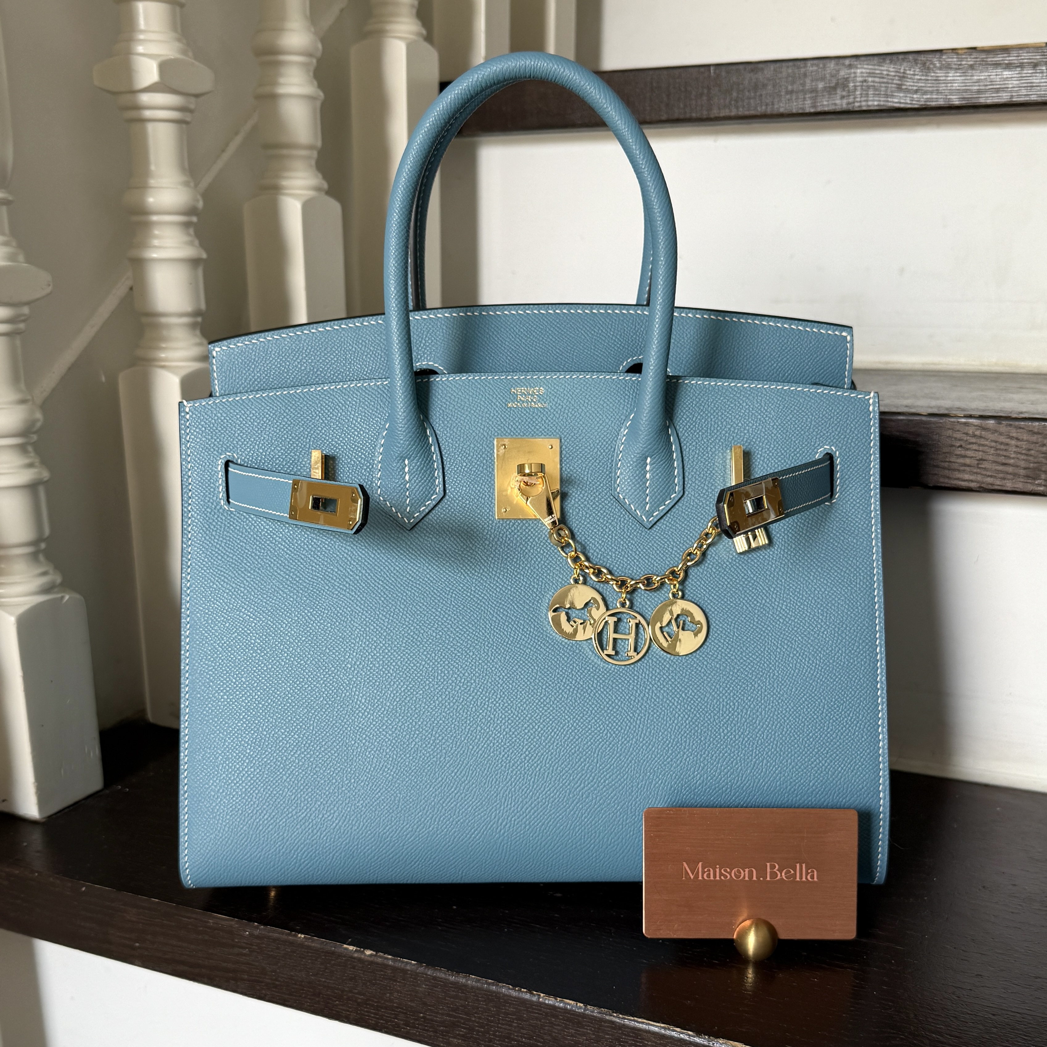 Hermès Birkin30 Epsom Bluejean x Gold Hardware(Special)