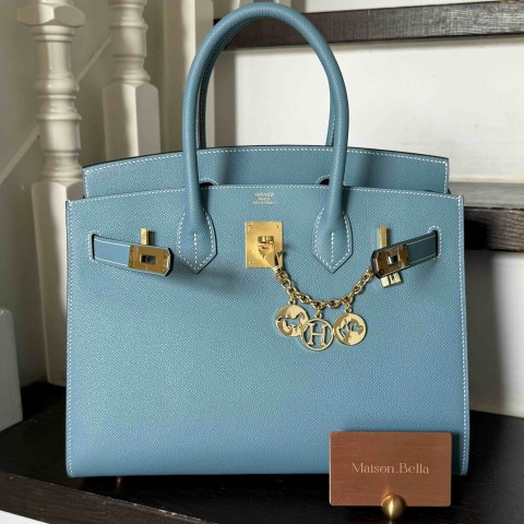 Hermès Birkin30 Epsom Bluejean x Gold Hardware(Special)