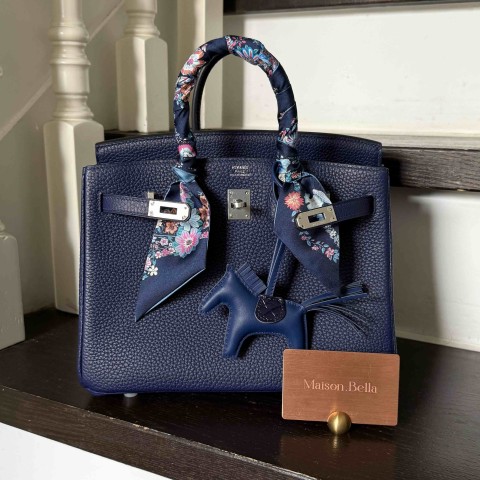 Hermès Birkin 25 Bleu Nuit Togo with Palladium Hardware
