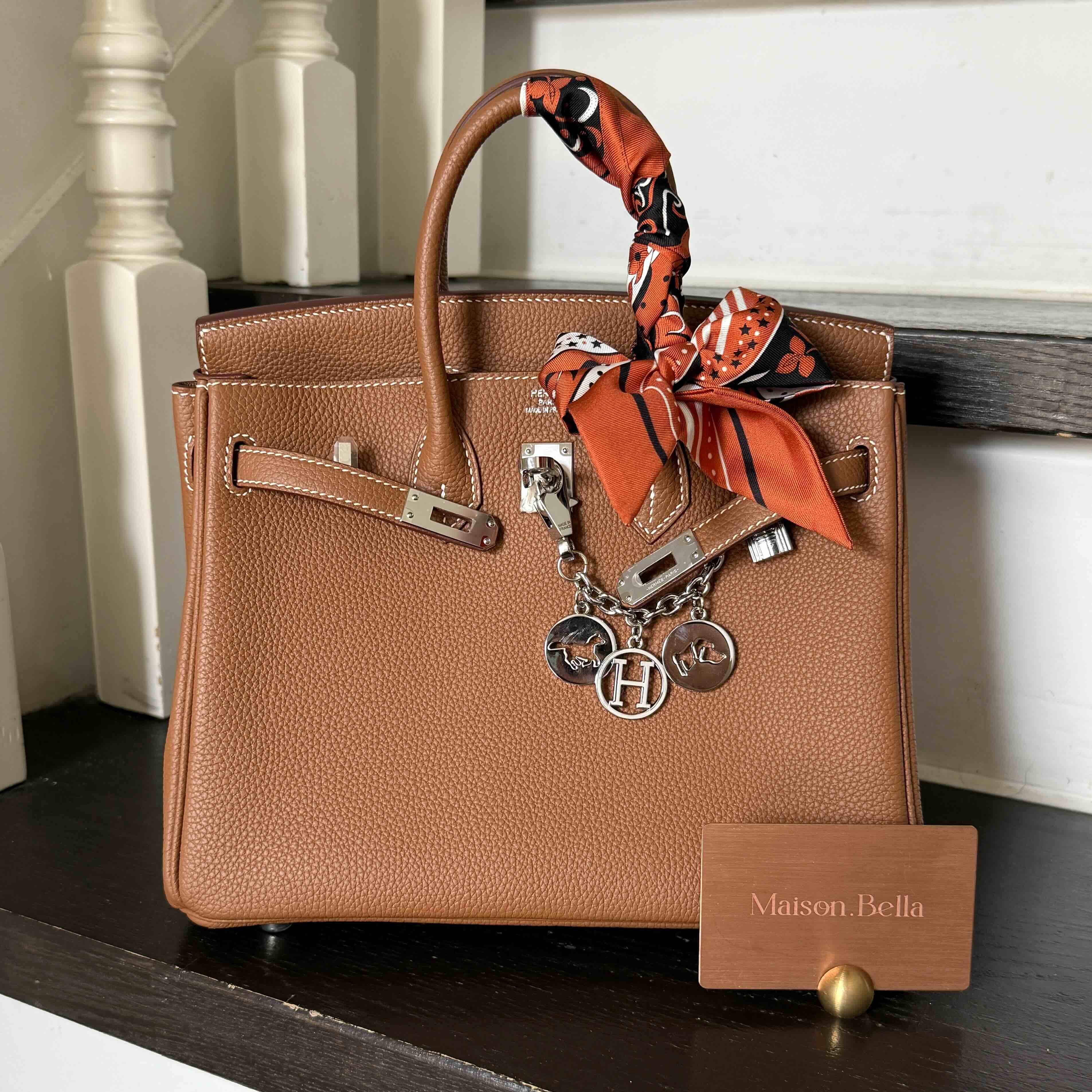 Hermès Birkin 25 Gold Togo with Palladium Hardware