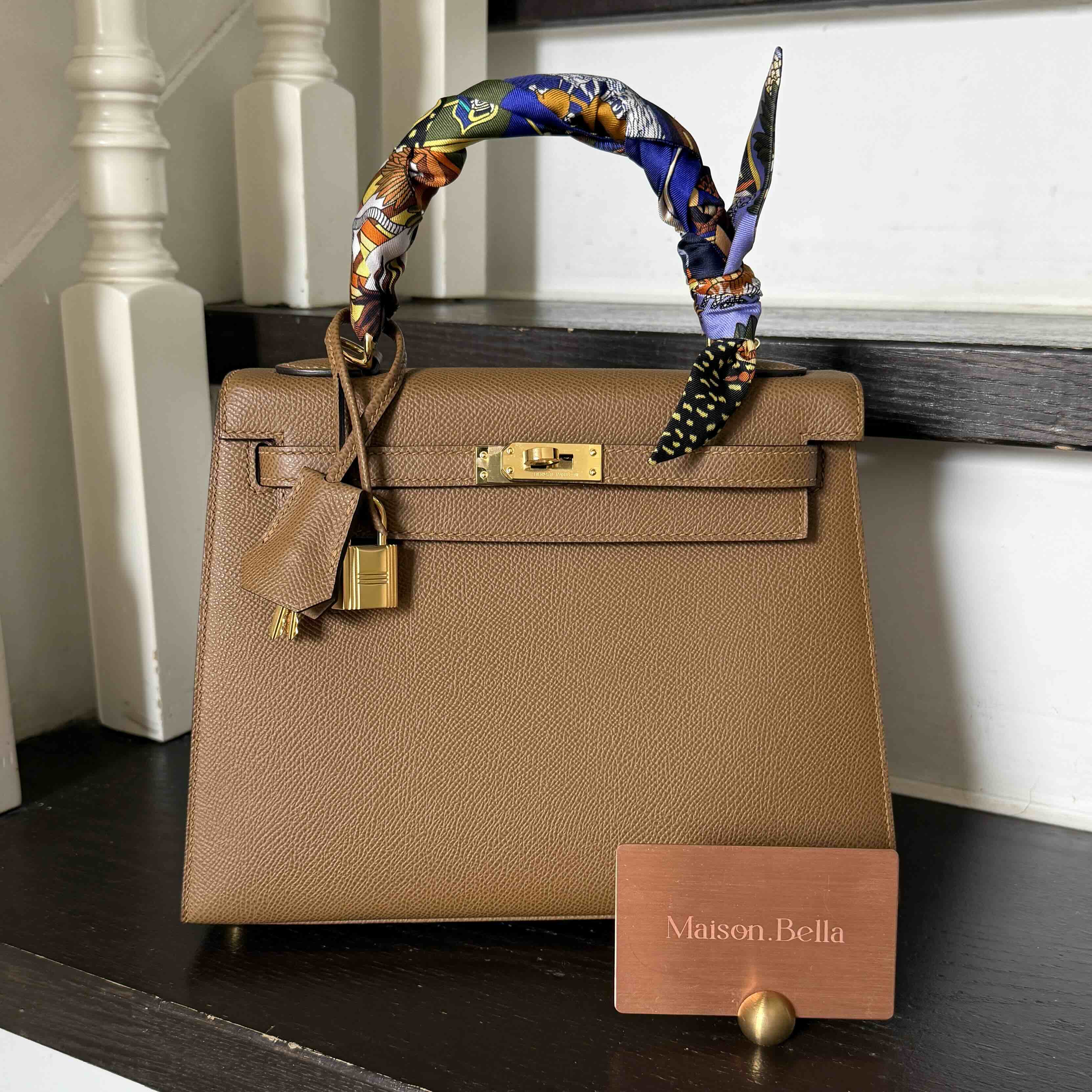 Hermes Kelly 25 Epsom Azlan Gold Hardware