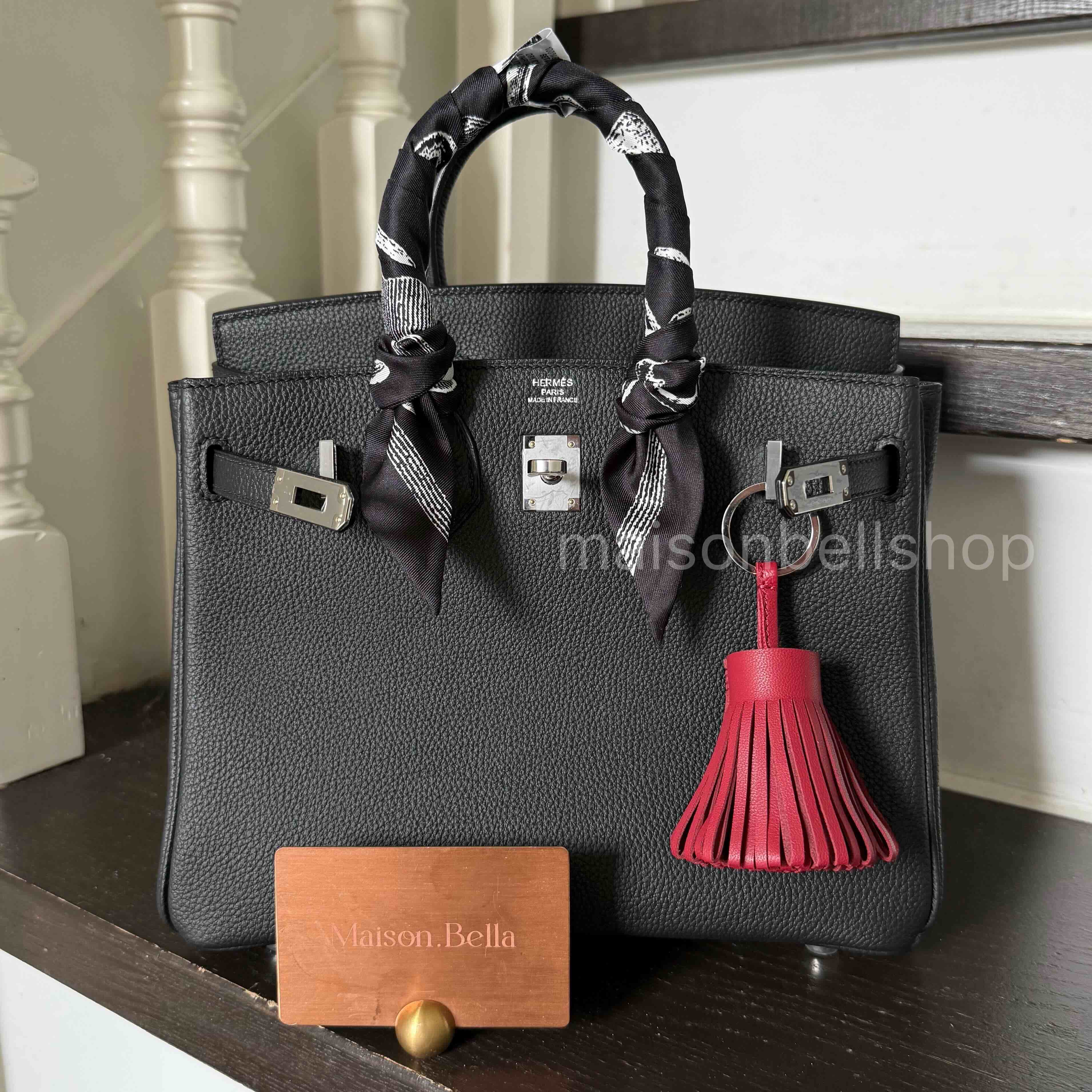 Hermès Birkin 25 Noir Togo x Palladium Hardware