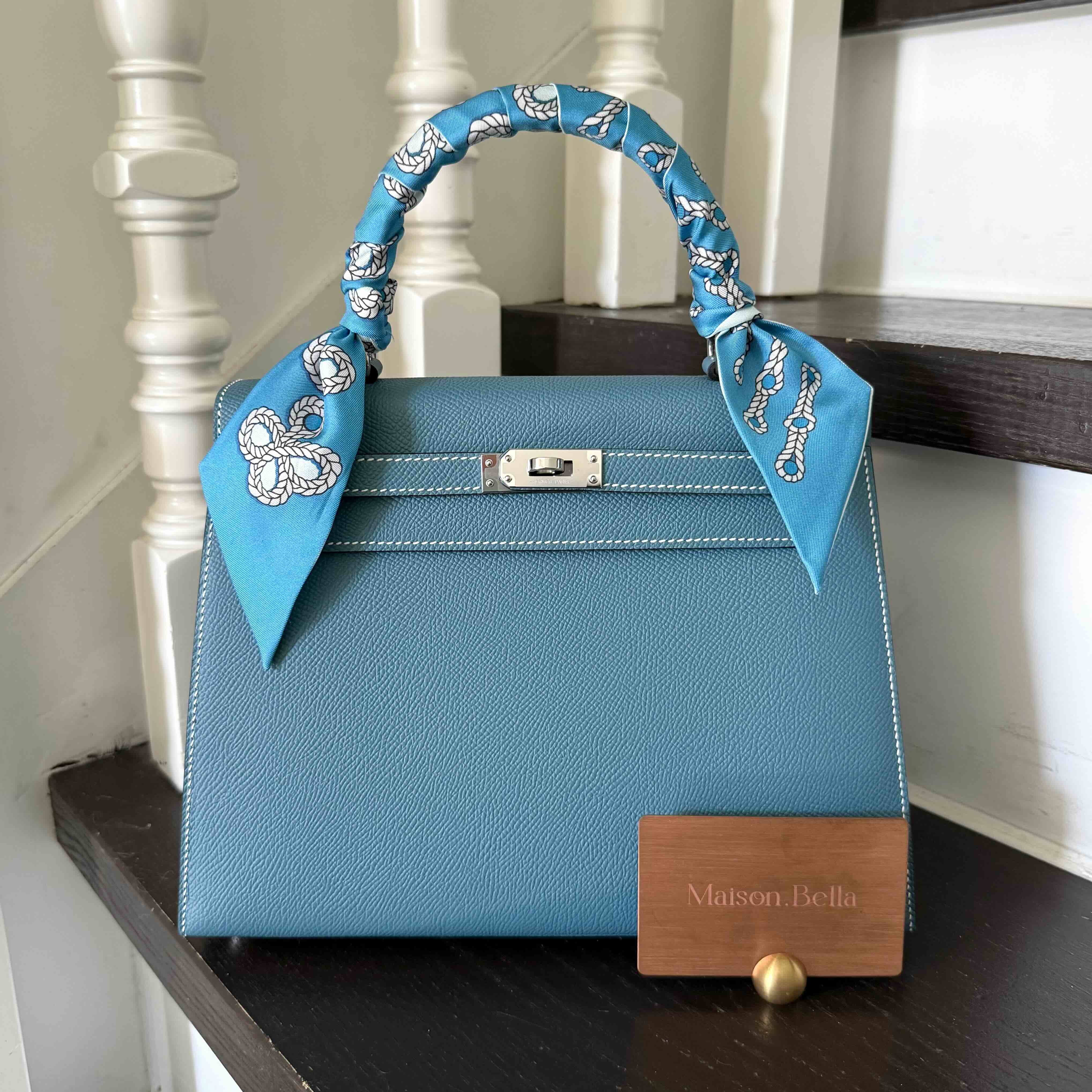 Hermès Kelly25 Epsom Bluejean x PHW