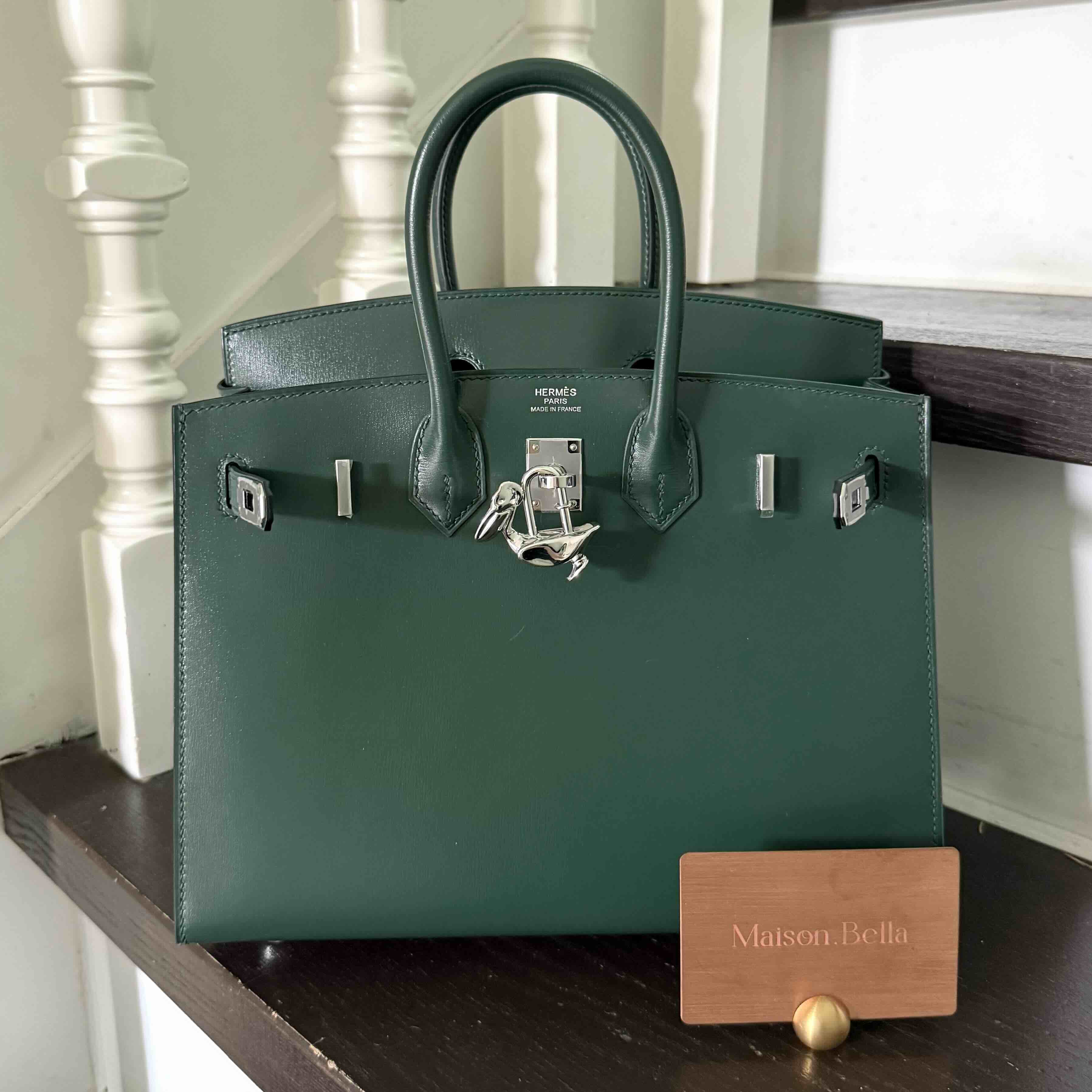 Hermès Birkin25 Box Vert Fonce x PHW(HCP)
