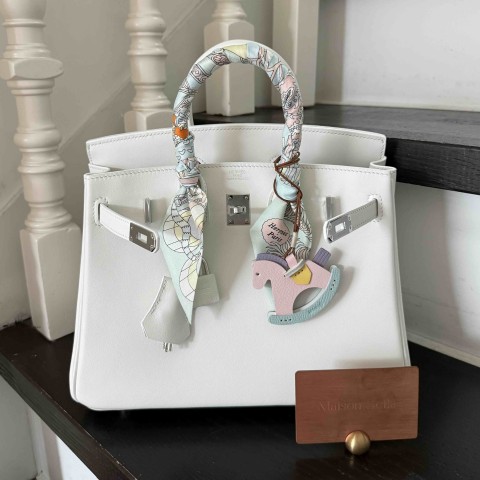 Hermès Birkin25 Swift Blanc x PHW