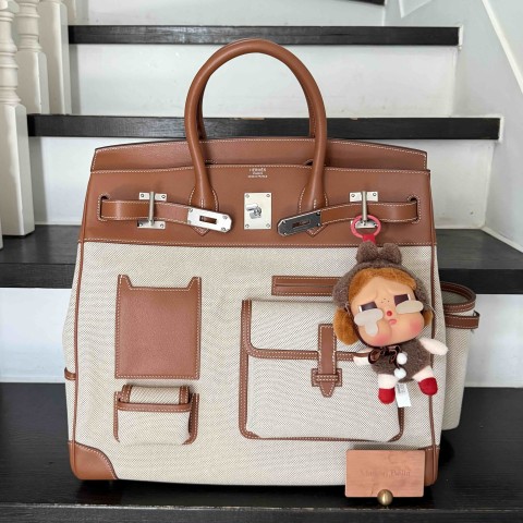Hermès Hac45 Canvas x Gold Swift